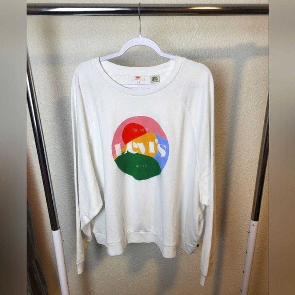 Levis Vintage Raglan Crewneck SF CA Crop Graphic Sweatshirt 4X